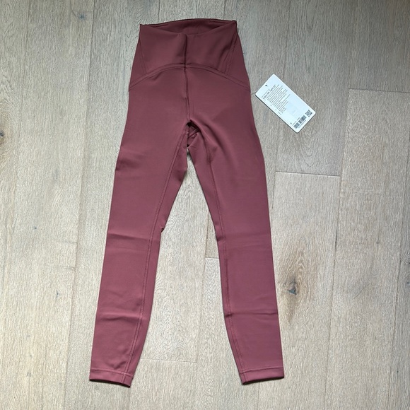 instill tight hr 25" smoky red size 0 lululemon nwt - Picture 2 of 13